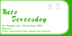mate derecskey business card